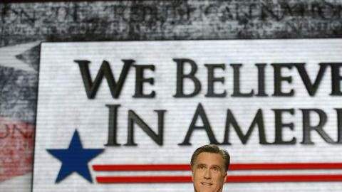 Romney pintó un panorama sombrío de la economía, cuatro años después de la elección del presidente Barack Obama, quien aspira a la reelección.