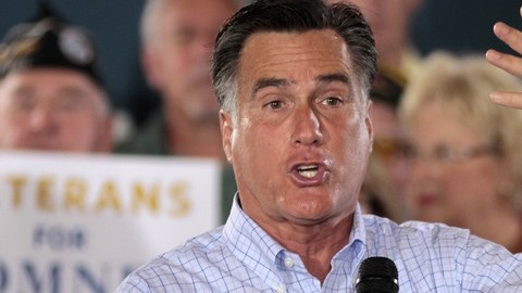 El candidato republicano y exgobernador de Massachusetts, Mitt Romney, en un acto de campaña.