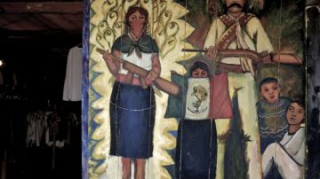 Mural en uno de los 'Caracoles' zapatistas de Chiapas.