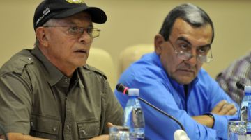 Miembros de las FARC anunciaron ayer durante una  conferencia de prensa en La Habana, Cuba, los nombres de los negociadores con el gobierno colombiano.