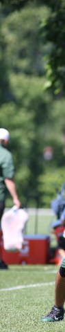 Mark Sánchez, el mariscal de campo titular de los Jets, durante una práctica.