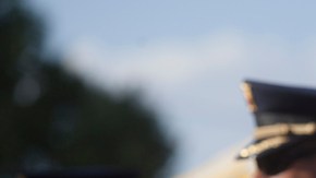 El sheriff del condado de Ecto en Texas, Mark Donaldson (d) y otros en un tributo por el 11-S, el jueves.