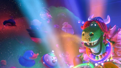'Partysaurus Rex' se exhibirá a partir de mañana antes de 'Finding Nemo 3D'.