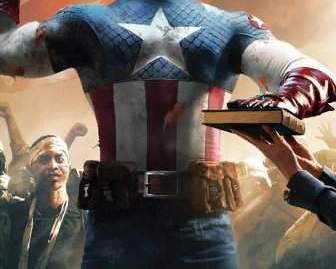 Portada del No. 16 de la publicación donde el Capitán América se convierte en presidente de EEUU.