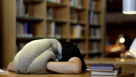 La almohada avestruz ofrece un microambiente en el que se puede crear un espacio privado.