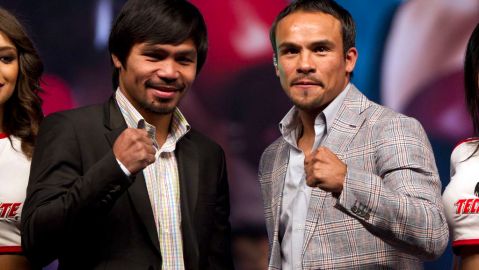 "Pac-Man" Pacquiao y "Dinamita" Márquez hoy en la Arena Ciudad de México.