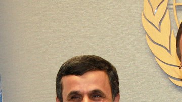 El secretario general de la ONU, Ban Ki-moon, y el presidente de Irán, Mahmoud Ahmadinejad, en la 67 Asamblea de la ONU.