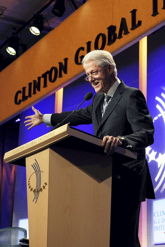 Expresidente Bill Clinton en su  Iniciativa Global, en NY.