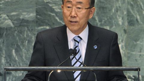 En la imagen, el secretario general de la ONU, Ban Ki-moon.