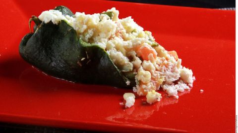 Pimiento relleno de vegetales.