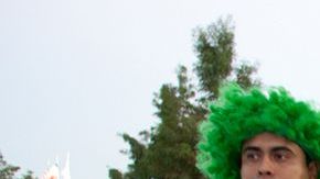Fans de la selección mexicana de futbol en el estadio BBVA Compass de Houston para el juego México contra Guyana.