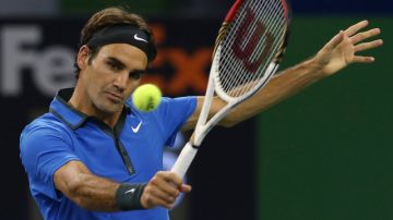 Roger Federer en su victoria de ayer sobre su compatriota Stanislas Wawrinka.
