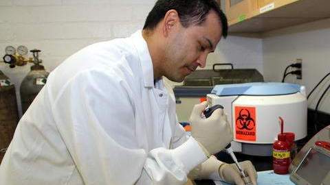 Un científico trabajo en investigaciones contra la leucemia.