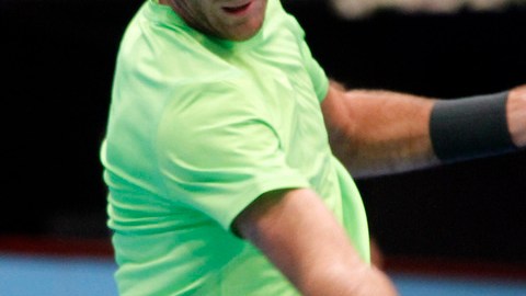 El argentino Juan Martín del Potro durante el torneo en Viena.