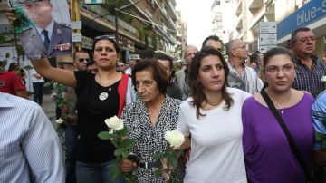Varias manifestaciones de protesta se realizaron ayer en el bario de Achrafieh luego de el ataque en Beirut del viernes  que dejó como saldo ocho muertos.