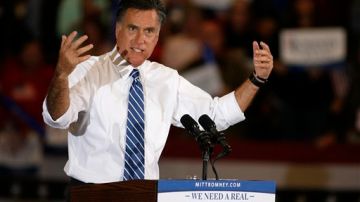 Romney habló ayer en un evento de su campaña en Marion, Ohio.