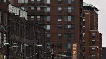 Una calle inundada tras el paso de la tormenta Sandy en la localidad de Hoboken, Nueva Jersey.