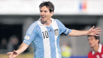 Lionel Messi, el líder de la selección argentina, que lidera las eliminatorias sudamericanas para el Mundial de Brasil 2014.