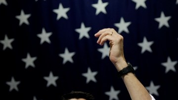 El republicano por Wisconsin y candidato vicepresidencial, Paul Ryan, en un reciente evento de campaña en  Marietta, Ohio.