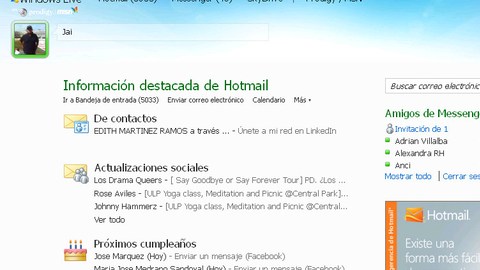 Correo electrónico del servicio de Windows Live.