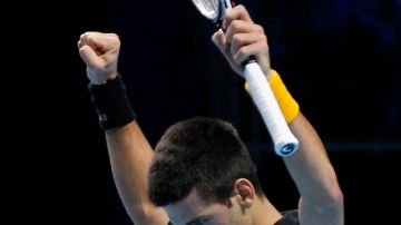 Novak Djokovic respira aliviado tras su triunfo de ayer en el Masters.