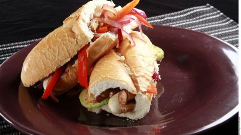 Baguette vegetariana.