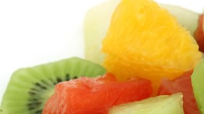 Choose a favorite large fruit to be the bowl for your centerpiece.