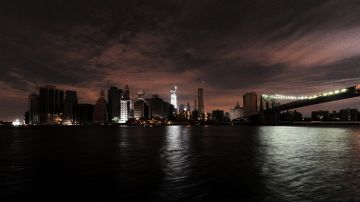 Vista panorámica de Manhattan, un día después del paso de Sandy.