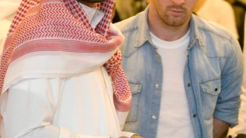 Leo Messi a su llegada a Arabia.
