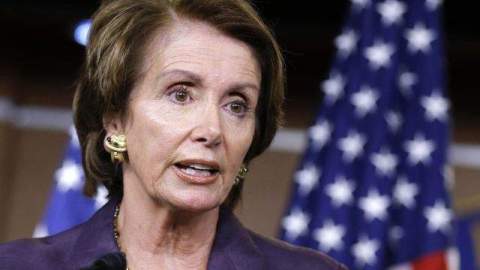 Nancy Pelosi durante una conferencia de prensa realizada en Washington.