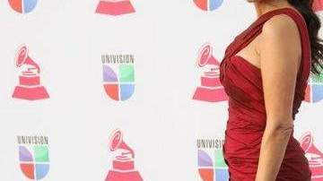 Giselle Blondet llega a los Latin Grammy.