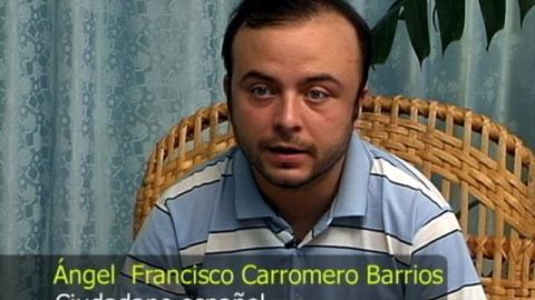 Ángel Carromero, quien conducía el vehículo donde viajaban los fallecidos opositores Oswaldo Payá Harold Cepero.