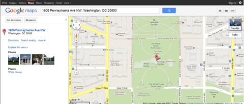 Vista de un gráfico en Google Maps.