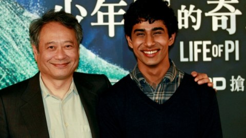 Ang Lee, director, y Suraj Sharma, actor, en Taiwán, donde presentaron a los medios del país el filme 'Life of Pi'.