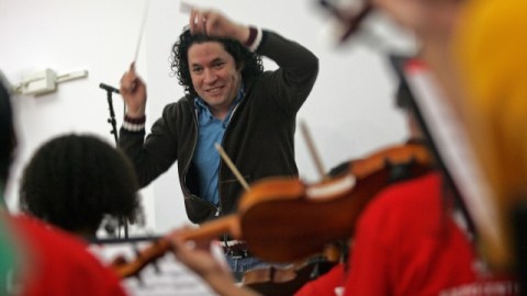 Imagen de archivo del director venezolano Gustavo Dudamel quien estos días recorre el país de gira.