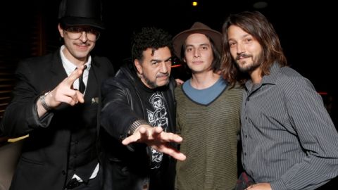 Ulises Lozano, Sergio Arau, Gilberto Cerezo y Diego Luna en el estreno de 'Hecho En México', el martes en LA.