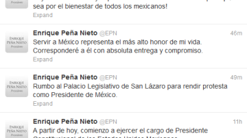 La cuenta de Twitter de el presidente de México, Enrique Peña Nieto