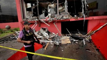 En el ataque perpetrado por los Zetas el año pasado en un casino de Monterrey.