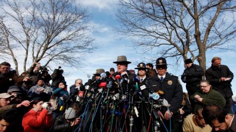 El teniente Paul Vance, de la policía estatal de Connecticut, durante una rueda de prensa en Newtown.