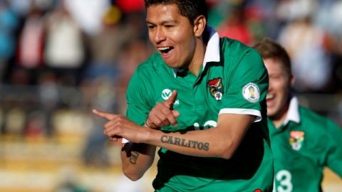 El atacante boliviano Carlos Saucedo fue artífice de la victoria sobre la selección uruguaya en el marco de las eliminatorias sudamericanas rumbo a Brasil 2014.