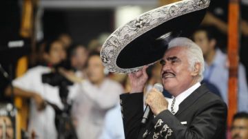 Vicente Fernández el pasado 14 octubre en Guadalajara (México), donde dijo adiós a los palenques.