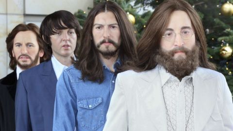 Las figuras de cera de The Beatles del museo Madamme Tussaud. En su 50 aniversario la agrupación ahora suma la expo De londres a Pamplona.