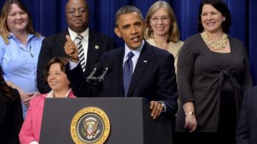 El presidente Barack Obama durante su discurso hoy sobre el "abismo fiscal" en la Casa Blanca.