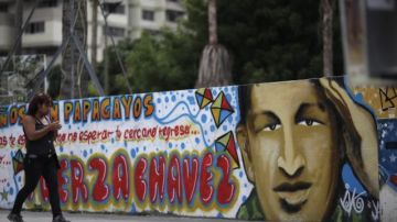 En diversas partes de Venezuela hay mensajes de apoyo al presidente Hugo Chávez.