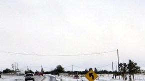 Las bajas temperaturas han provocado el cierre de algunos tramos carreteros, como este entre Sonora y Chihuahua.