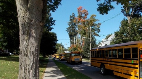 La huelga de choferes de buses escolares fue anunciada para mañana.
