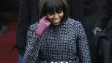 Michelle Obama lucía radiante.