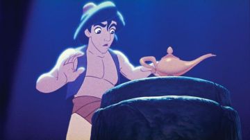 La versión animada de "Aladino" contó con la voz de Robin Williams como el genio de la lámpara maravillosa.