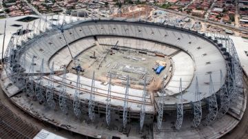 En julio de  2012 así se veía el Estadio Castelao que mañana será utilizado por primera vez.