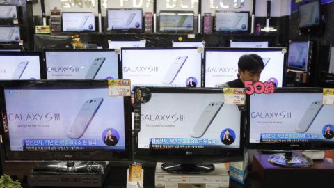 Una tienda Samsung en Seúl.